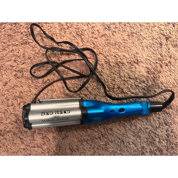 bed head Other - Bed Head TIGI Wave Artist Deep Waver Hair Crimper Curling Iron Blue Works